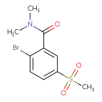 Chemical structure of 2-bromo-5-methanesulfonyl-N,N-dimethylbenzamide - CSSB01995012478