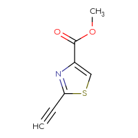 Chemical structure of methyl 2-ethynyl-1,3-thiazole-4-carboxylate - CSSB02125953812