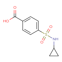 Chemical structure of 4-(cyclopropylsulfamoyl)benzoic acid - CSSB00000176728