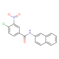 Chemical structure of 4-chloro-N-(naphthalen-2-yl)-3-nitrobenzamide - CSSB00025773705