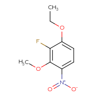 Chemical structure of 1-ethoxy-2-fluoro-3-methoxy-4-nitrobenzene - CSSB00010239563