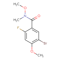 Chemical structure of 5-bromo-2-fluoro-N,4-dimethoxy-N-methylbenzamide - CSSB01072297656