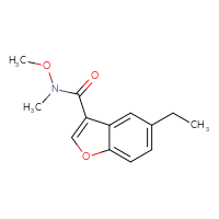 Chemical structure of 5-ethyl-N-methoxy-N-methyl-1-benzofuran-3-carboxamide - CSSB01995436306