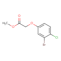 Chemical structure of methyl 2-(3-bromo-4-chlorophenoxy)acetate - CSSB01991536254