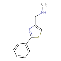 Chemical structure of methyl[(2-phenyl-1,3-thiazol-4-yl)methyl]amine - CSSB00000168143