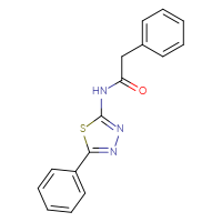 Chemical structure of 2-phenyl-N-(5-phenyl-1,3,4-thiadiazol-2-yl)acetamide - CSSB00047298170