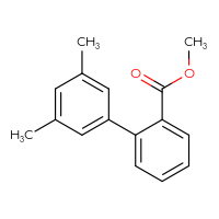 Chemical structure of methyl 3',5'-dimethyl-[1,1'-biphenyl]-2-carboxylate - CSSB00150702358