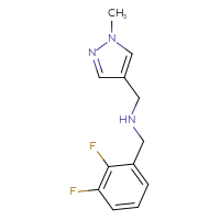 Chemical structure of [(2,3-difluorophenyl)methyl][(1-methyl-1H-pyrazol-4-yl)methyl]amine - CSSB00007858635