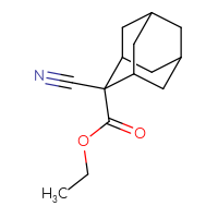Chemical structure of ethyl 2-cyanoadamantane-2-carboxylate - CSSB15045685769