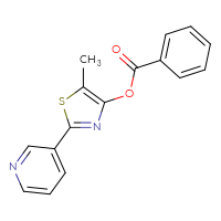 Chemical structure of 5-methyl-2-(pyridin-3-yl)-1,3-thiazol-4-yl benzoate - CSSB00138421811
