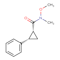 Chemical structure of (1R,2S)-N-methoxy-N-methyl-2-phenylcyclopropane-1-carboxamide - CSSB03031932560