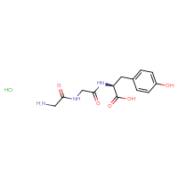 Chemical structure of (2S)-2-[2-(2-aminoacetamido)acetamido]-3-(4-hydroxyphenyl)propanoic acid hydrochloride - CSSB00138414459