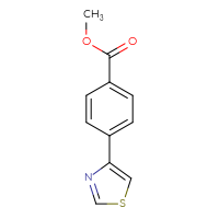 Chemical structure of methyl 4-(1,3-thiazol-4-yl)benzoate - CSSB00103311427