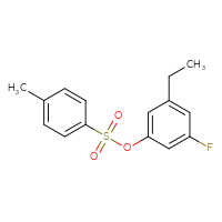 Chemical structure of 3-ethyl-5-fluorophenyl 4-methylbenzene-1-sulfonate - CSSB14987984440