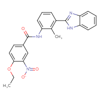Chemical structure of N-[3-(1H-1,3-benzodiazol-2-yl)-2-methylphenyl]-4-ethoxy-3-nitrobenzamide - CSSB00132440416