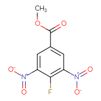 Chemical structure of methyl 4-fluoro-3,5-dinitrobenzoate - CSSB00000339912