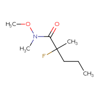 Chemical structure of 2-fluoro-N-methoxy-N,2-dimethylpentanamide - CSSB14980676922