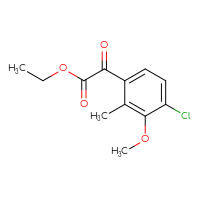 Chemical structure of ethyl 2-(4-chloro-3-methoxy-2-methylphenyl)-2-oxoacetate - CSSB21103685706