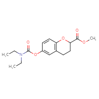 Chemical structure of methyl 6-[(diethylcarbamoyl)oxy]-3,4-dihydro-2H-1-benzopyran-2-carboxylate - CSSB21432566016