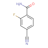 Chemical structure of 4-cyano-2-fluorobenzamide - CSSB00009888270