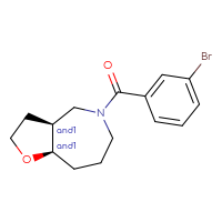Chemical structure of rac-(3aR,8aS)-5-(3-bromobenzoyl)-octahydro-2H-furo[3,2-c]azepine - CSSB21432548012