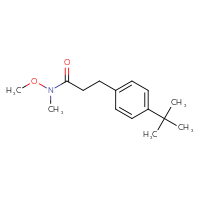 Chemical structure of 3-(4-tert-butylphenyl)-N-methoxy-N-methylpropanamide - CSSB00103756658