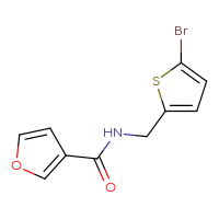Chemical structure of N-[(5-bromothiophen-2-yl)methyl]furan-3-carboxamide - CSSB00011237840