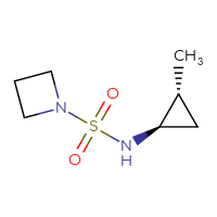 Chemical structure of N-[(1R,2R)-2-methylcyclopropyl]azetidine-1-sulfonamide - CSMB00015340365