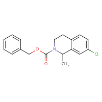 Chemical structure of benzyl 7-chloro-1-methyl-1,2,3,4-tetrahydroisoquinoline-2-carboxylate - CSSB03633700319