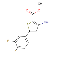 Chemical structure of methyl 3-amino-5-(3,4-difluorophenyl)thiophene-2-carboxylate - CSSB00000767392