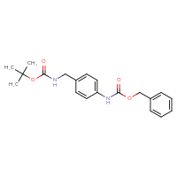 Chemical structure of benzyl N-[4-({[(tert-butoxy)carbonyl]amino}methyl)phenyl]carbamate - CSSB00102421705