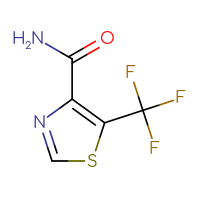 Chemical structure of 5-(trifluoromethyl)-1,3-thiazole-4-carboxamide - CSSB00010827166