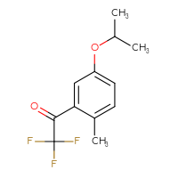 Chemical structure of 2,2,2-trifluoro-1-[2-methyl-5-(propan-2-yloxy)phenyl]ethan-1-one - CSSB21103686119