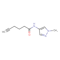 Chemical structure of N-(1-methyl-1H-pyrazol-4-yl)hex-5-ynamide - CSSB01991089823