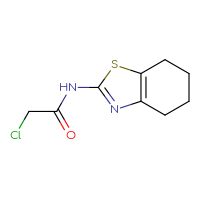 Chemical structure of 2-chloro-N-(4,5,6,7-tetrahydro-1,3-benzothiazol-2-yl)acetamide - CSSB00000188469