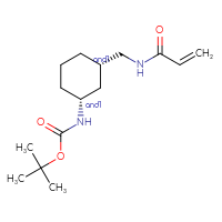 Chemical structure of rac-tert-butyl N-[(1R,3S)-3-[(prop-2-enamido)methyl]cyclohexyl]carbamate - CSSB06256454177