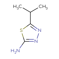 Chemical structure of 5-(propan-2-yl)-1,3,4-thiadiazol-2-amine - CSSB00000183052