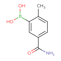 Chemical structure of (5-carbamoyl-2-methylphenyl)boronic acid - CSSB00011102559