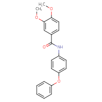 Chemical structure of 3,4-dimethoxy-N-(4-phenoxyphenyl)benzamide - CSSB00028334974