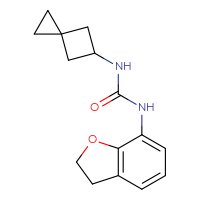 Chemical structure of 1-(2,3-dihydro-1-benzofuran-7-yl)-3-{spiro[2.3]hexan-5-yl}urea - CSSB01020931875