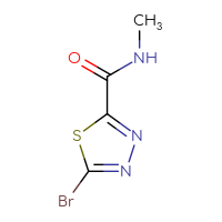Chemical structure of 5-bromo-N-methyl-1,3,4-thiadiazole-2-carboxamide - CSSB00021158431