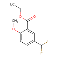 Chemical structure of ethyl 5-(difluoromethyl)-2-methoxybenzoate - CSSB00034194457
