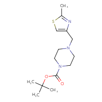 Chemical structure of tert-butyl 4-[(2-methyl-1,3-thiazol-4-yl)methyl]piperazine-1-carboxylate - CSSB00011924066