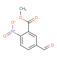 Chemical structure of methyl 5-formyl-2-nitrobenzoate - CSSB00013328360