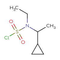 Chemical structure of N-(1-cyclopropylethyl)-N-ethylsulfamoyl chloride - CSSB00016441642