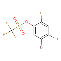 Chemical structure of 5-bromo-4-chloro-2-fluorophenyl trifluoromethanesulfonate - CSSB03549971749