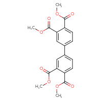 Chemical structure of 3,3',4,4'-tetramethyl [1,1'-biphenyl]-3,3',4,4'-tetracarboxylate - CSSB00015321518