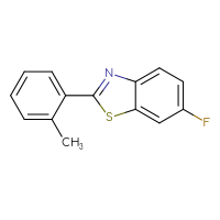 Chemical structure of 6-fluoro-2-(2-methylphenyl)-1,3-benzothiazole - CSSB03437808430