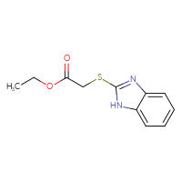 Chemical structure of ethyl 2-(1H-1,3-benzodiazol-2-ylsulfanyl)acetate - CSSB00000170977