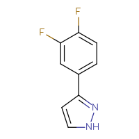 Chemical structure of 3-(3,4-difluorophenyl)-1H-pyrazole - CSSB00011216911